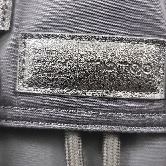 MioMojo Orlando VEGAN Black Leather Backpack -  Minimalist, Nylon, Recycled main image 10